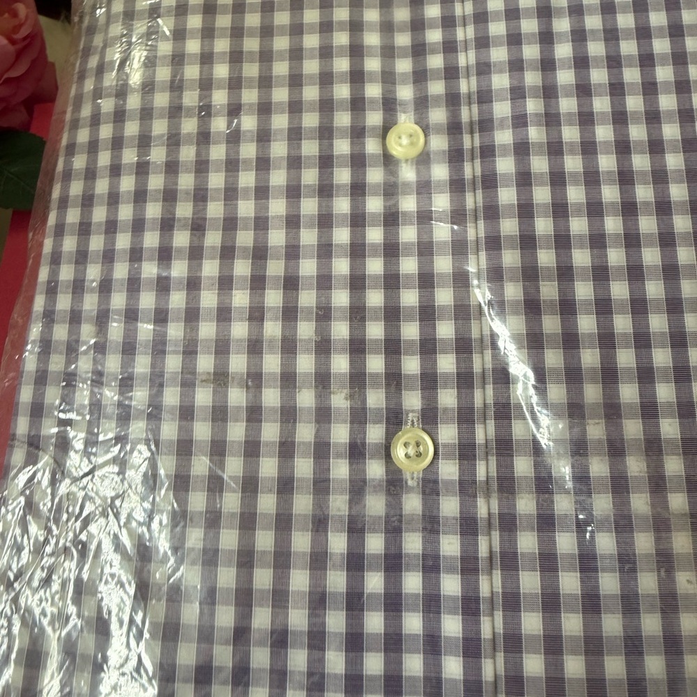 DXL Big and Tall. Well Dressed Elegant Men's Purple Checkered Shirt. - Picture 11 of 16